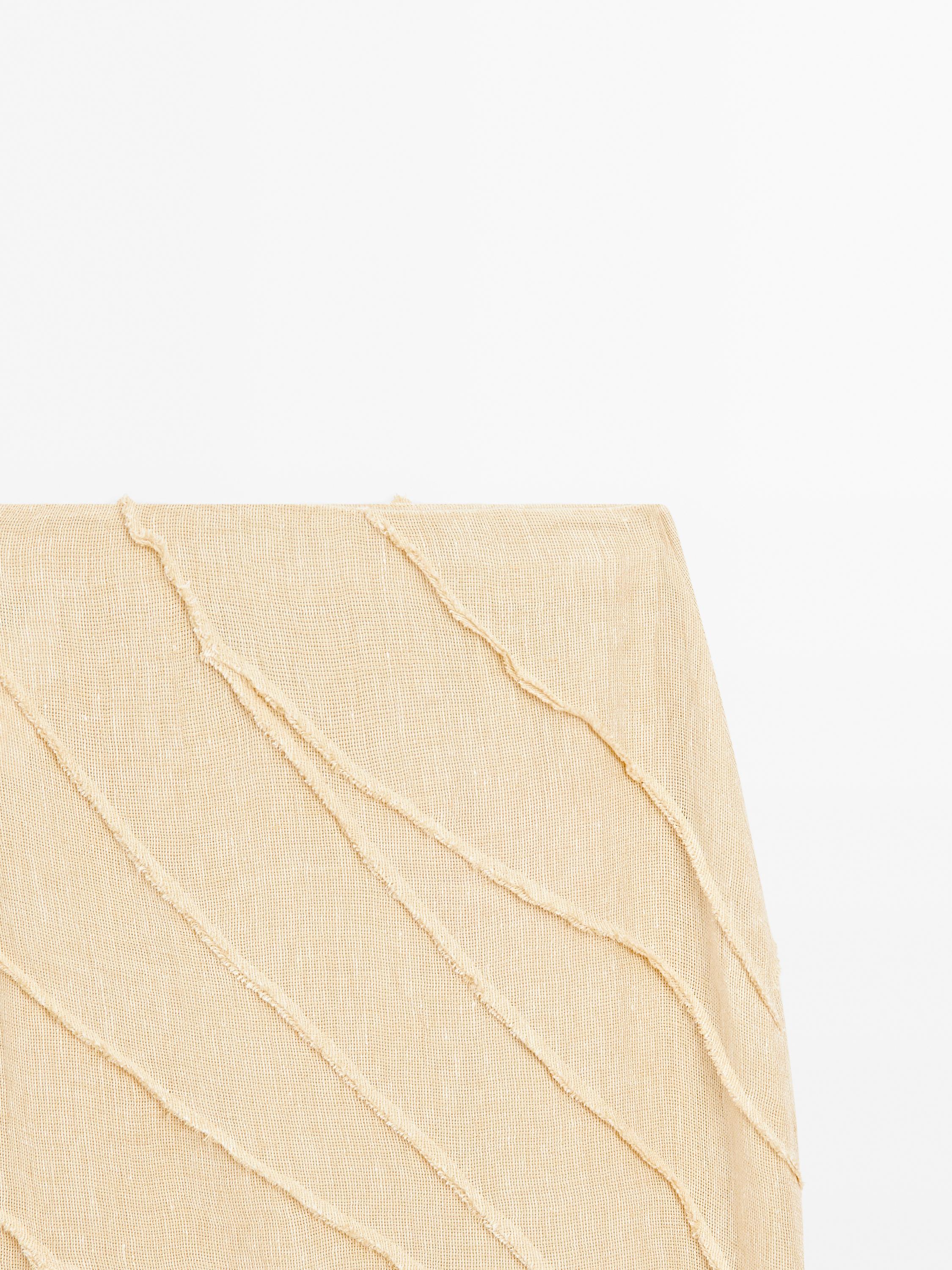 Midi skirt with patchwork detail